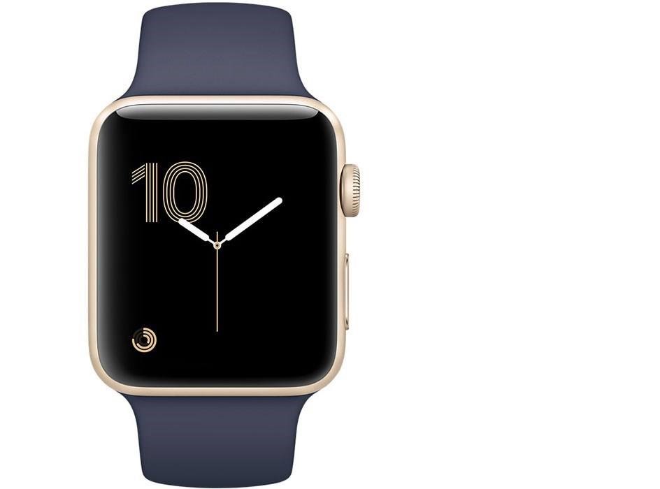 Apple Watch Series 1 38mm Gold Aluminum Case with Midnight Blue Sport Band